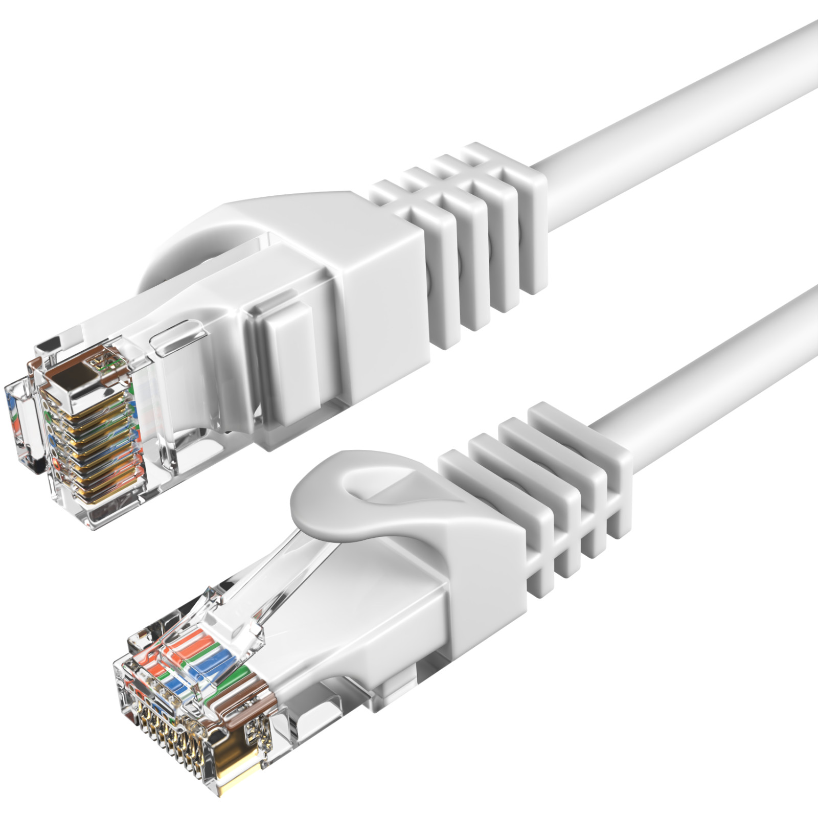 Cat6 White Patch Cord Network Cable Ethernet LAN RJ45 UTP 1.5FT- 20FT Multi LOT