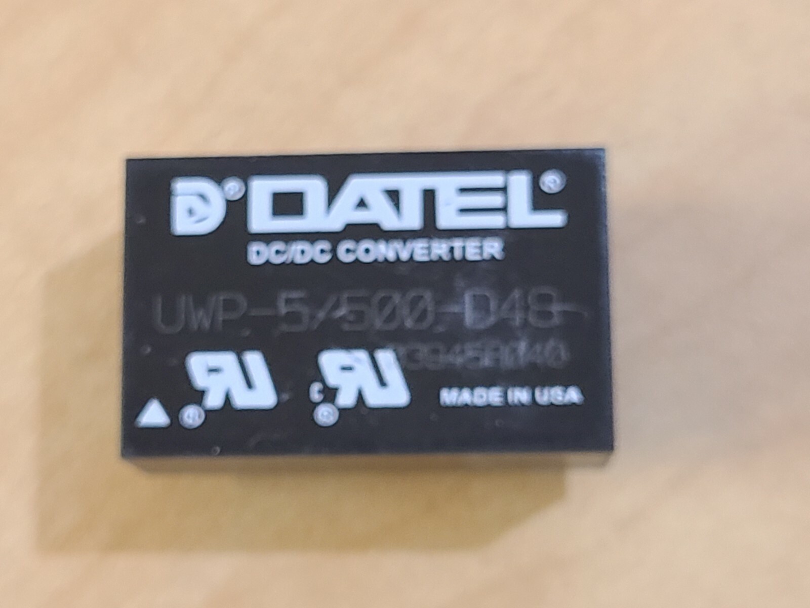 DATEL/Murata UWP-5/500-D48 Isolated DC/DC Converters 3W 48V to 5V 500mA