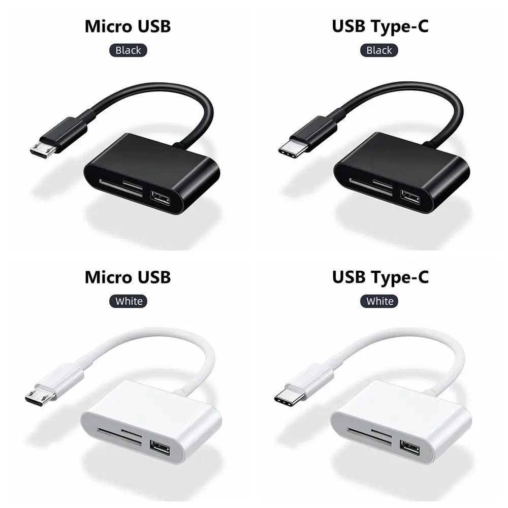 USB C 3 in 1 Hub Converter Type-C Adapter SD Card Reader For MacBook Pro Laptop