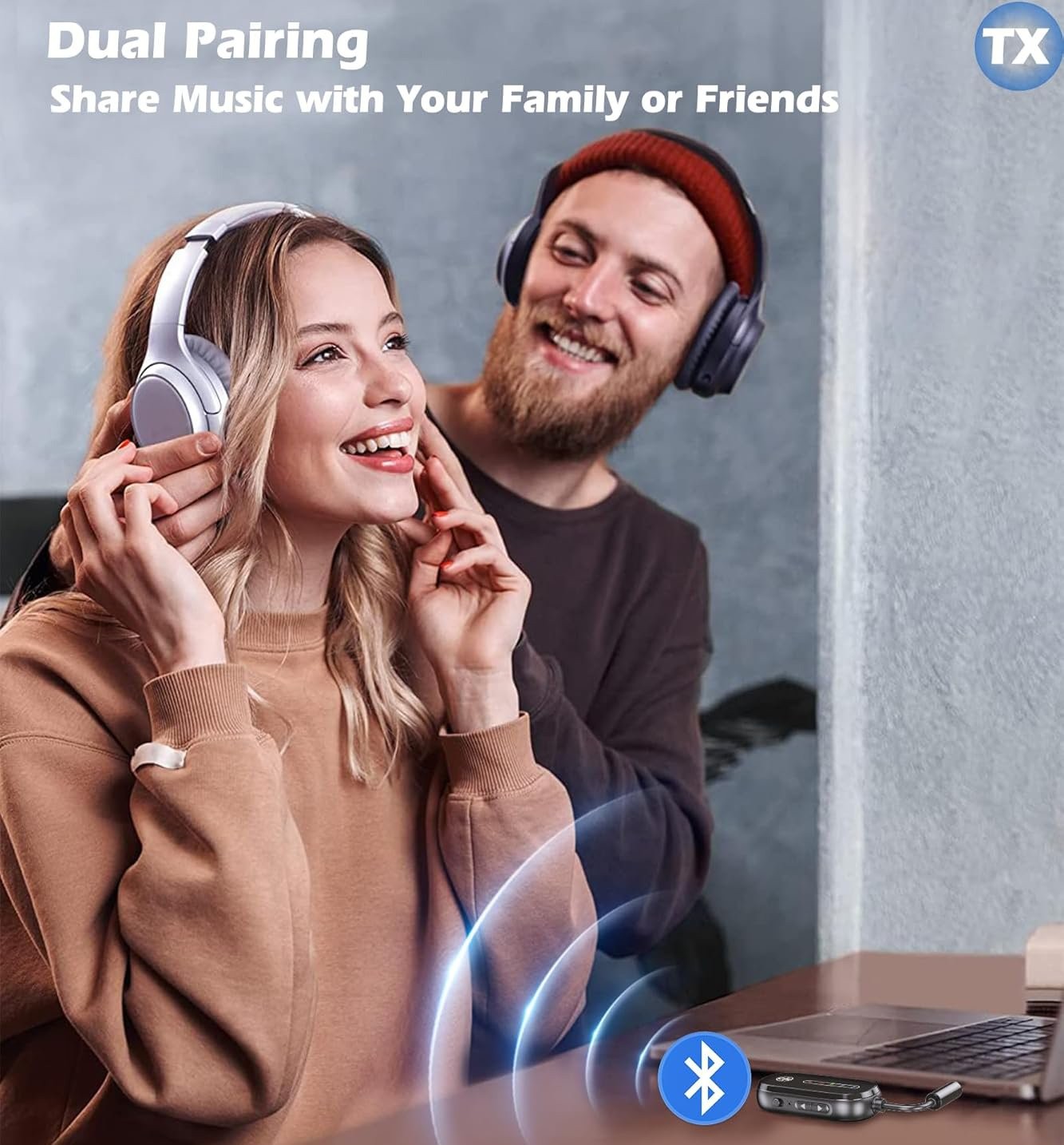 Bluetooth 5.4 Transmitter Receiver 2 IN 1 Wireless Audio 3.5mm Jack Aux Adapter