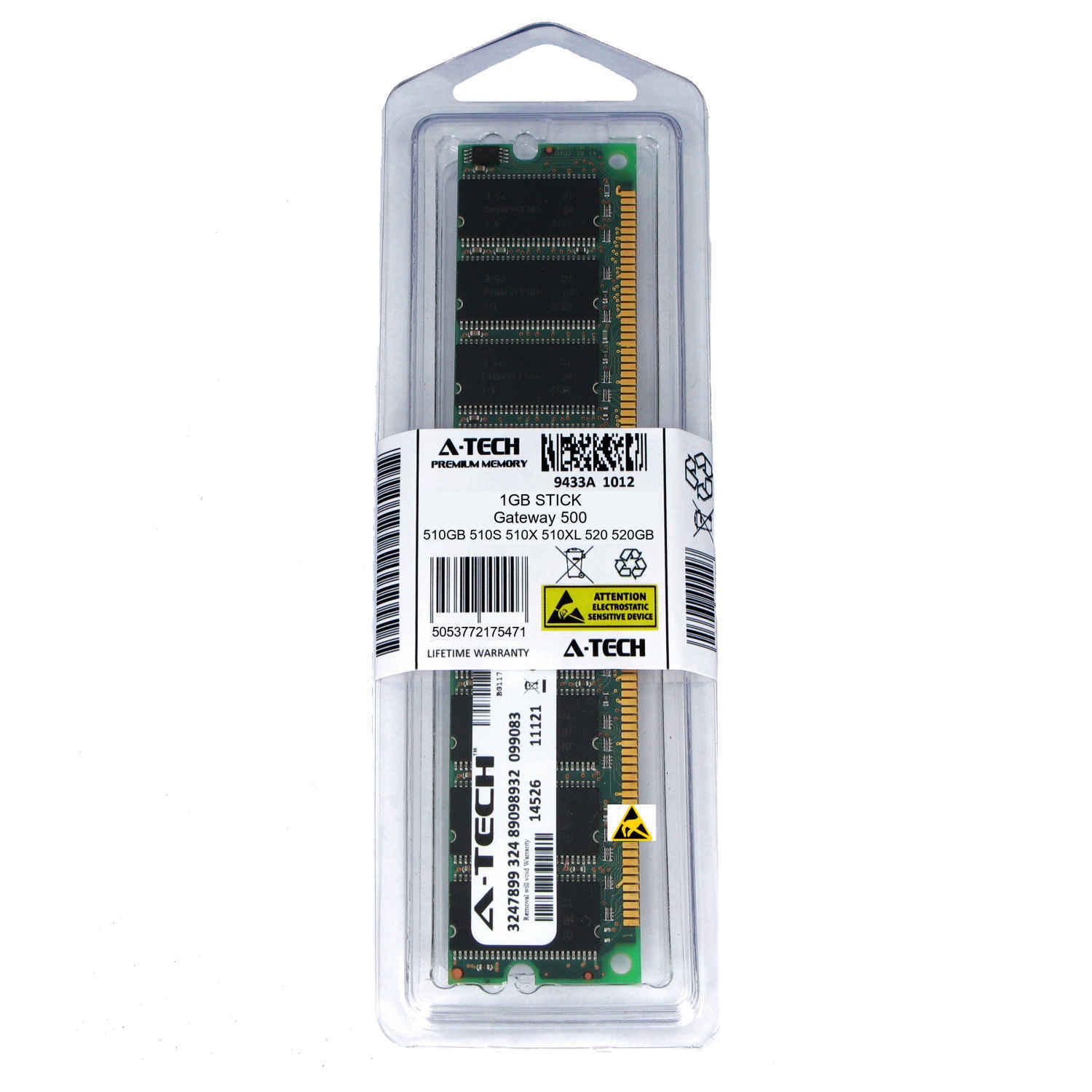 1GB DIMM Gateway 510GB 510S 510X 510XL 520 520GB 524GB PC3200 Ram Memory