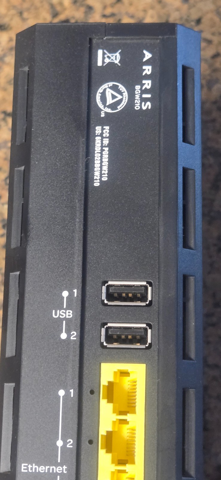 AT&T Arris BGW210-700 Broadband Gateway WiFi Modem Router w/Power Cable & Cords