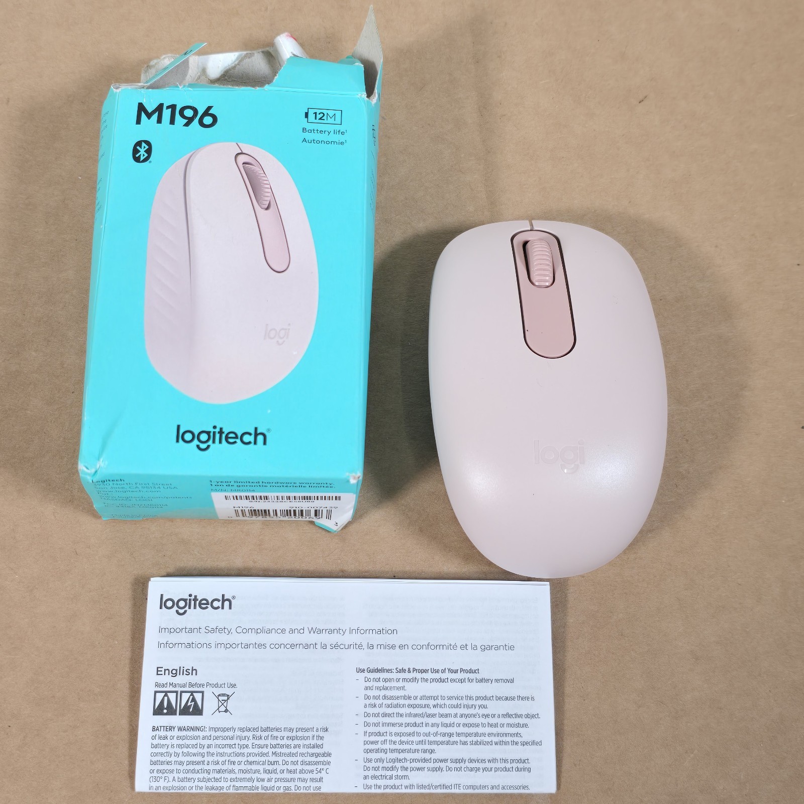 Logitech M196 Lightweight Bluetooth Wireless Optical Mouse