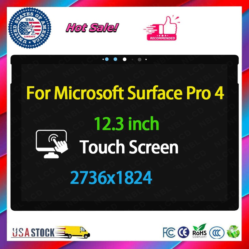 12.3″ Touch Screen for Microsoft Surface Pro 4 1724 LCD 2736×1824 LTL123YL01-002