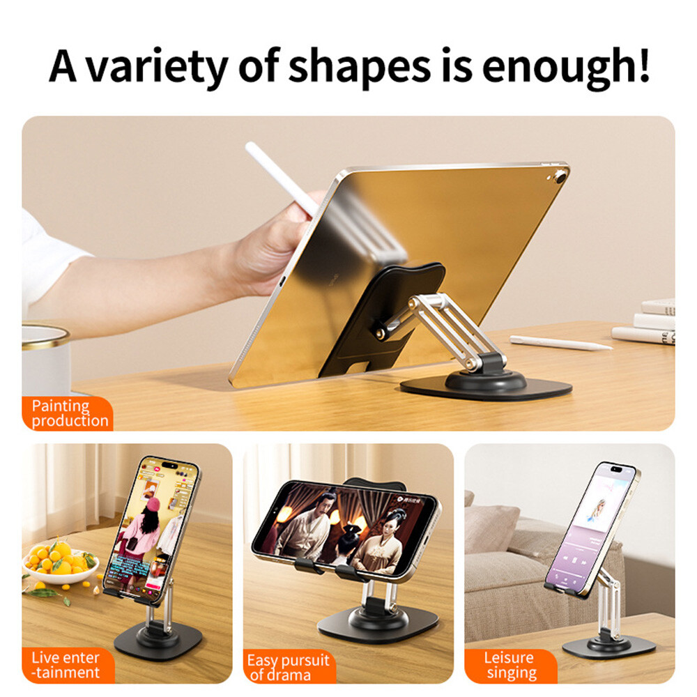 360° Desktop Stand Desk Phone Holder Mount Cradle For Mobile Tablet iPad iPhone