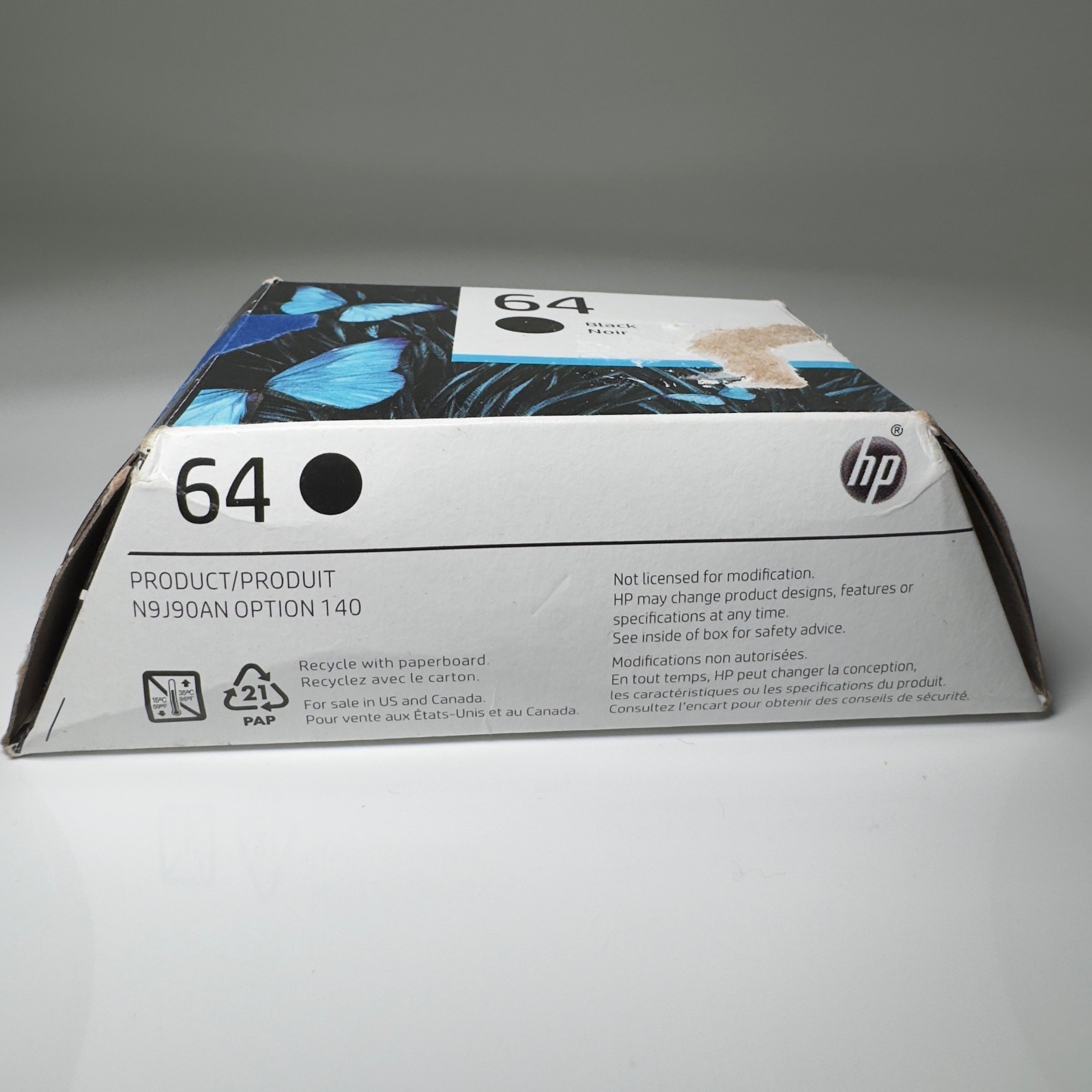 Genuine HP 64 Black Original Ink Cartridge N9J90AN EXP 03/2025