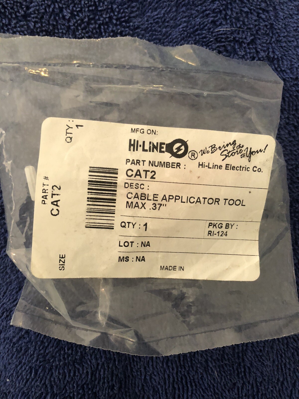 3 HiLine Cable Loom Applicator Tool CAT3 .63 CAT2 .37 CAT6 1.22 New In Packages