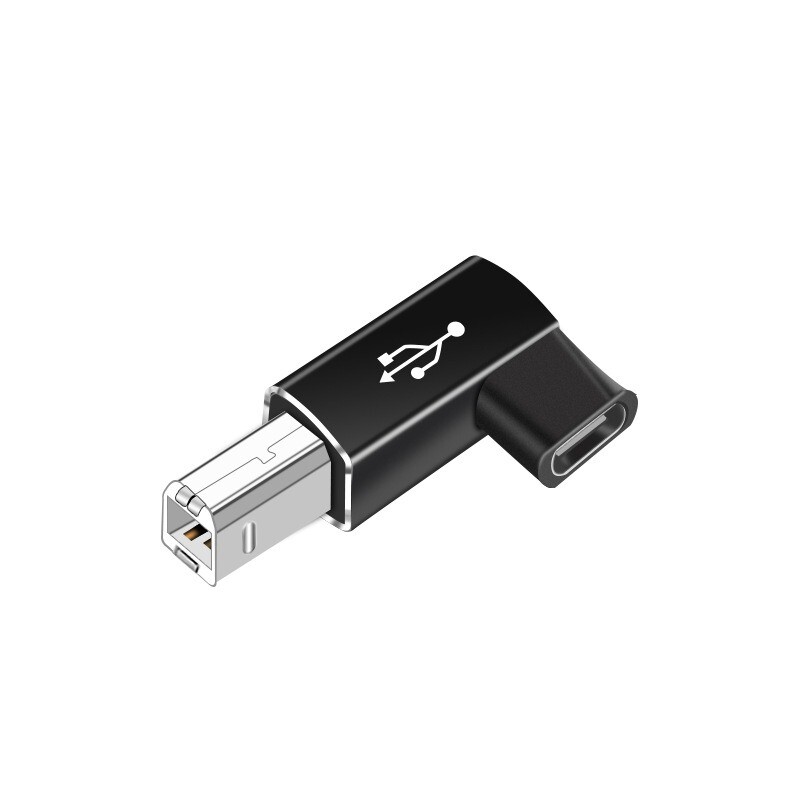 USB Type-C Female to USB B Male Adapter Straight For Scanner Printer Converter