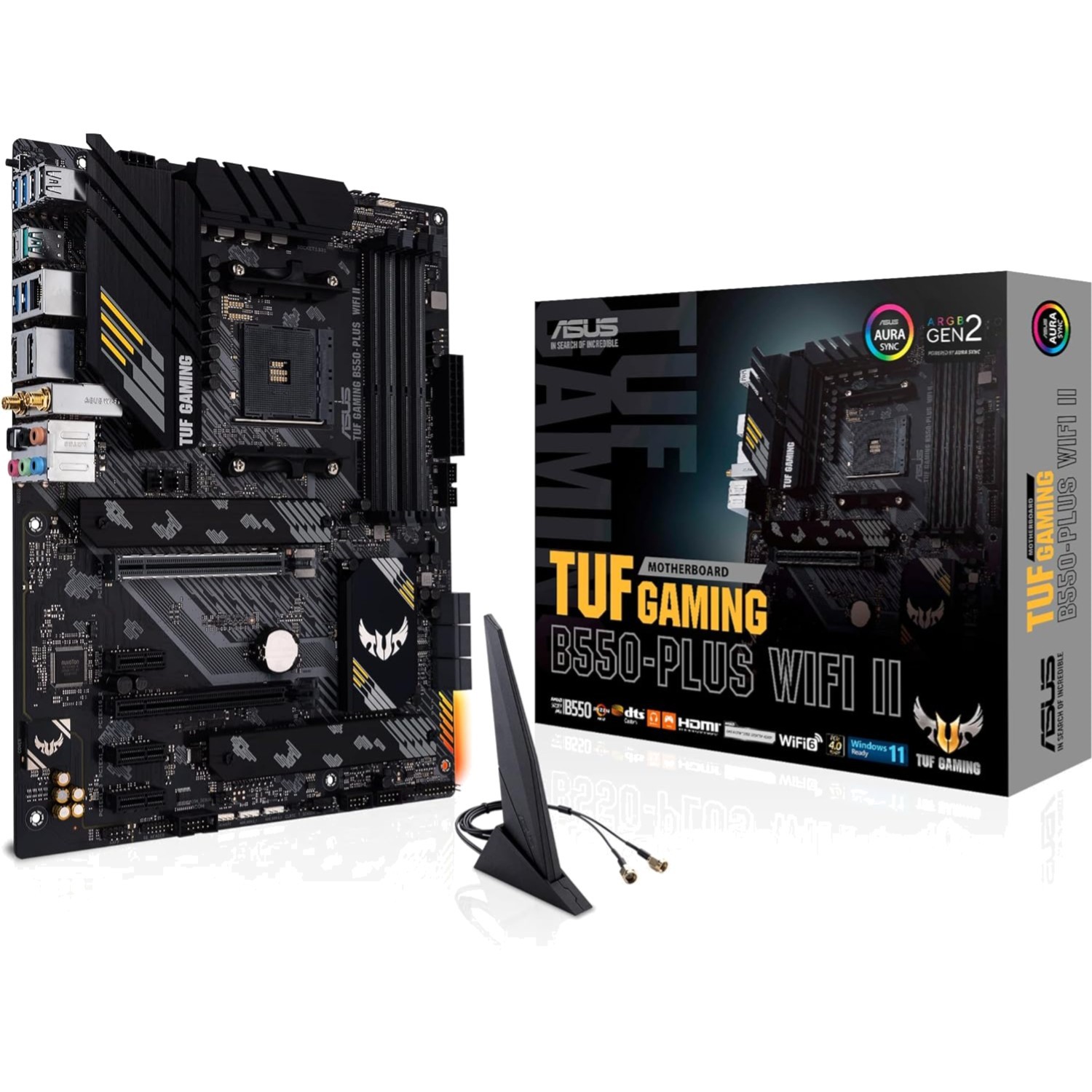 Motherboard AMD B550 Plus WiFi 6 PCIe 4.0 Gaming ATX Supports Ryzen CPUs