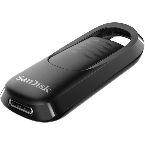 SanDisk 256GB Ultra Slider USB-C 3.2 Gen 1 Flash Drive Key Ring SDCZ480-256G-G46