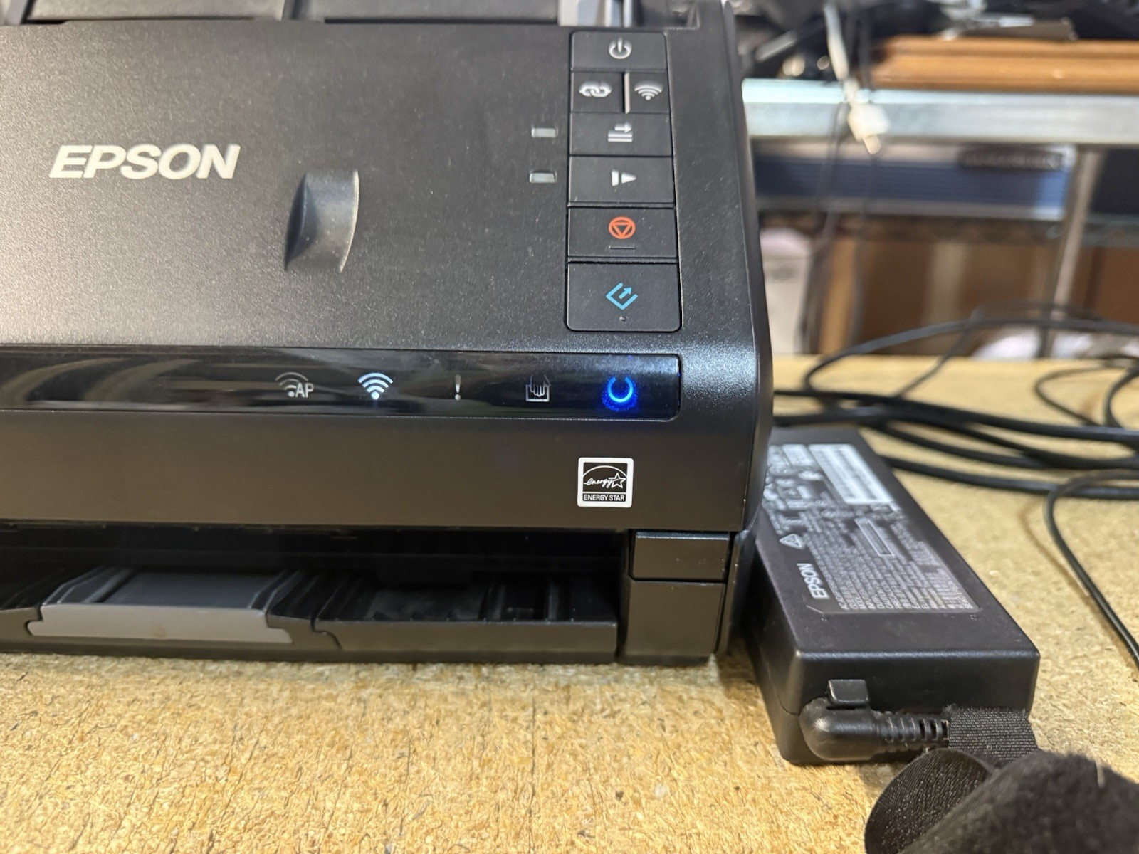 Epson WorkForce ES-500W Wireless Duplex Desktop Document Scanner w/ Power