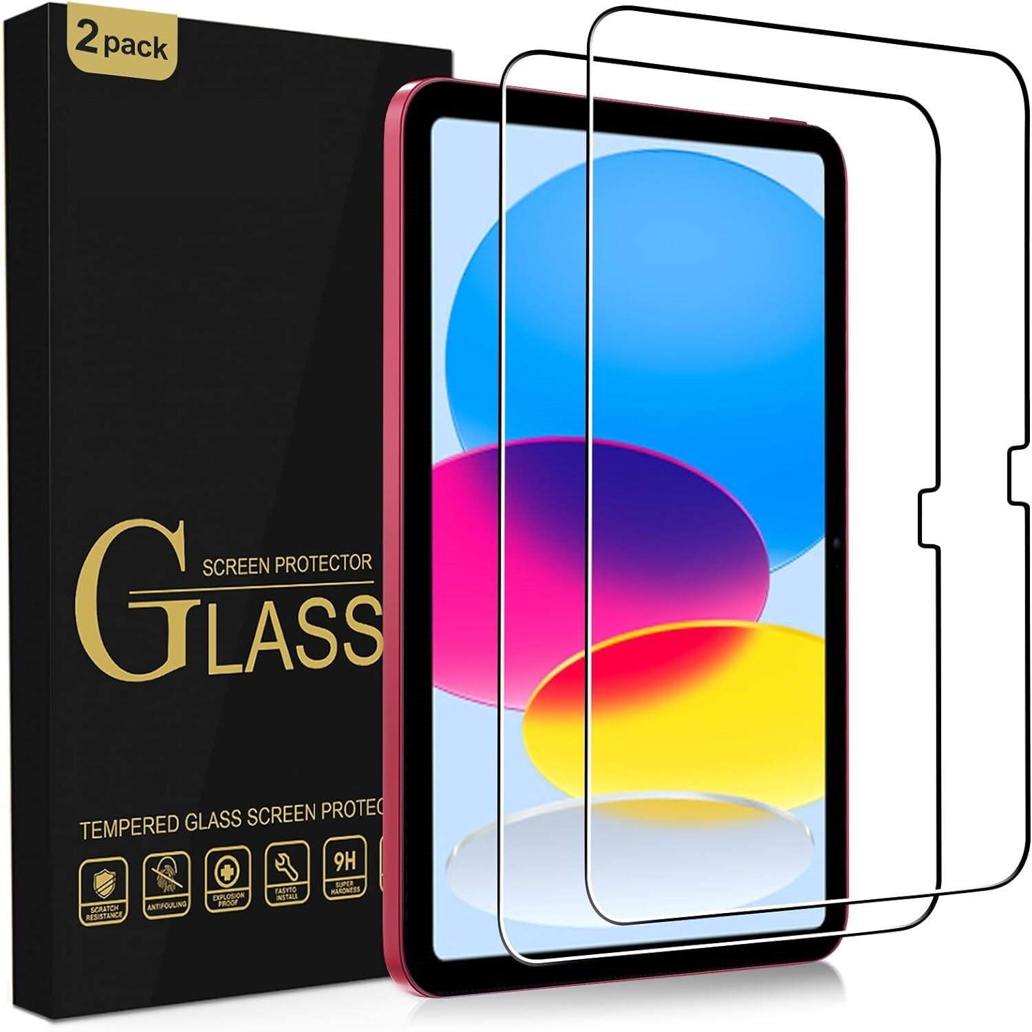 2-Pack Screen Protector For Apple iPad 10.9″ 2022 Tempered Glass Anti-Scratch