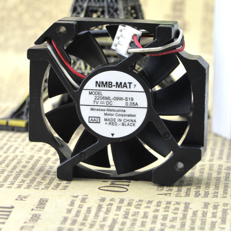 NMB 2206ML-09W-S19 Fan DC 7V 0.05A 3Pin 50*50*15mm Case Cooling Fan