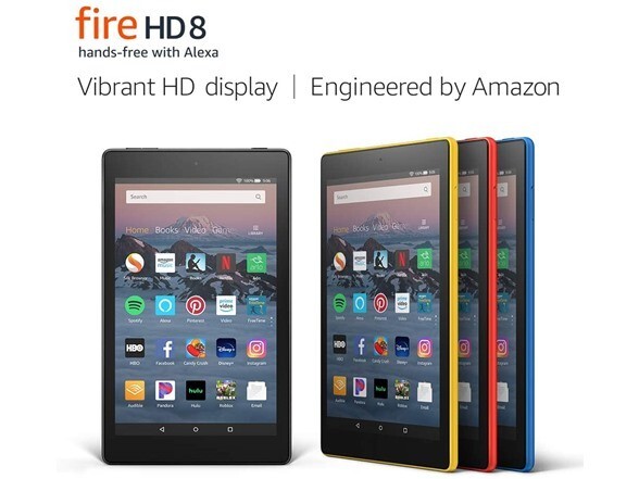 Amazon Fire HD8 Tablet w/ Alexa 8″ Display 16 GB 8th Generation 2018 Black HD 8