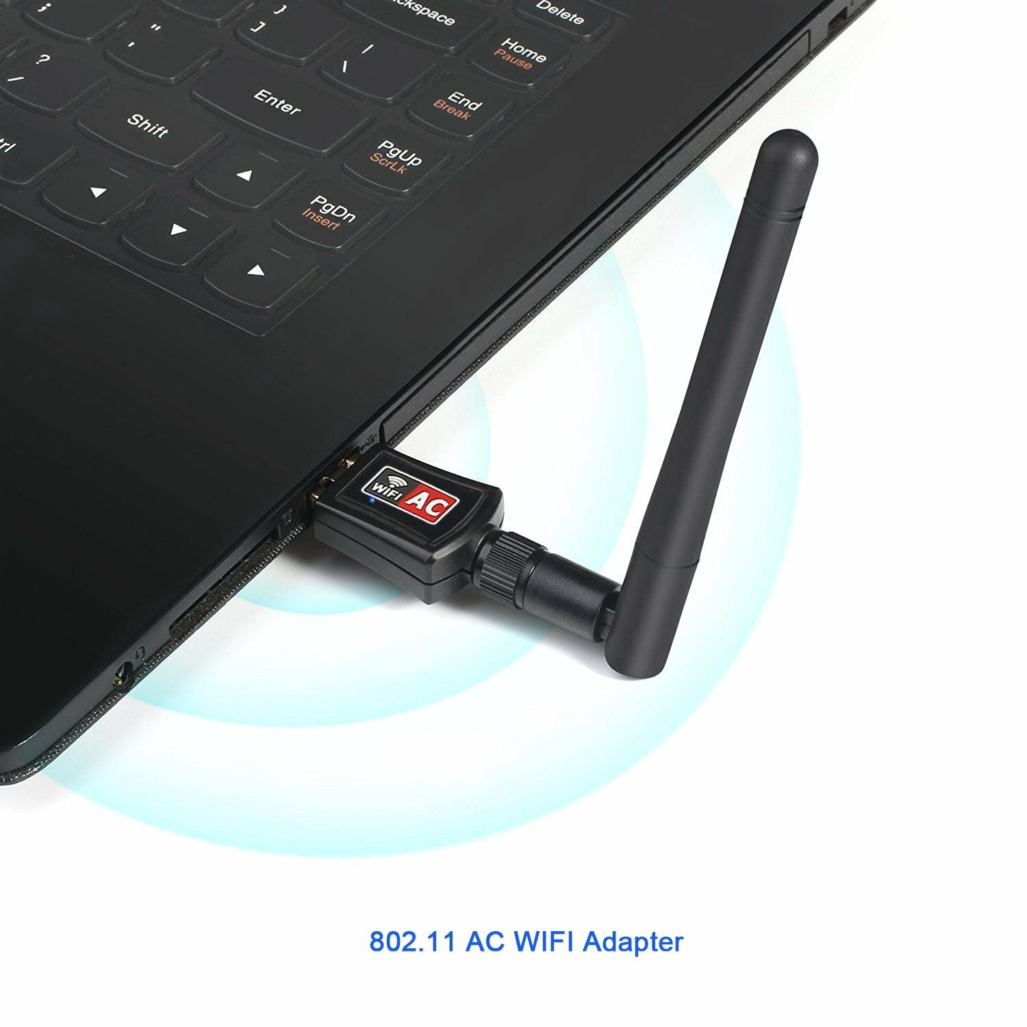 2 Pack 600Mbps Wireless Lan USB Wifi Adapter Dongle Dual Band Antenna 802.11AC