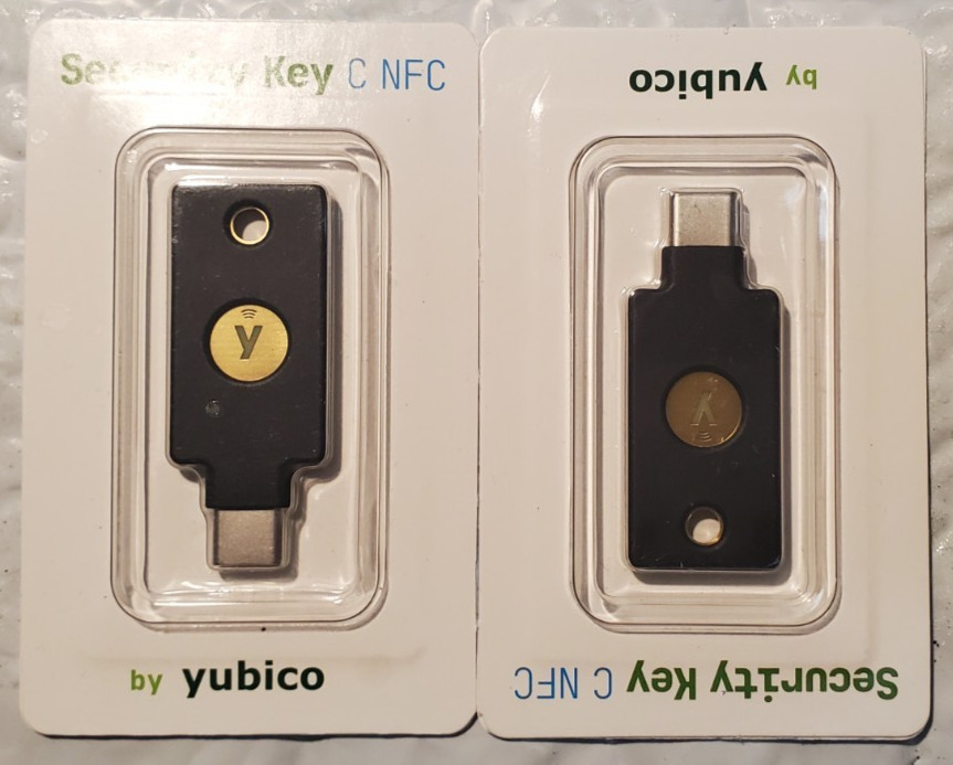 2x New! Yubico Security Key C NFC Two Factor USB-C Authentication Key – 100957
