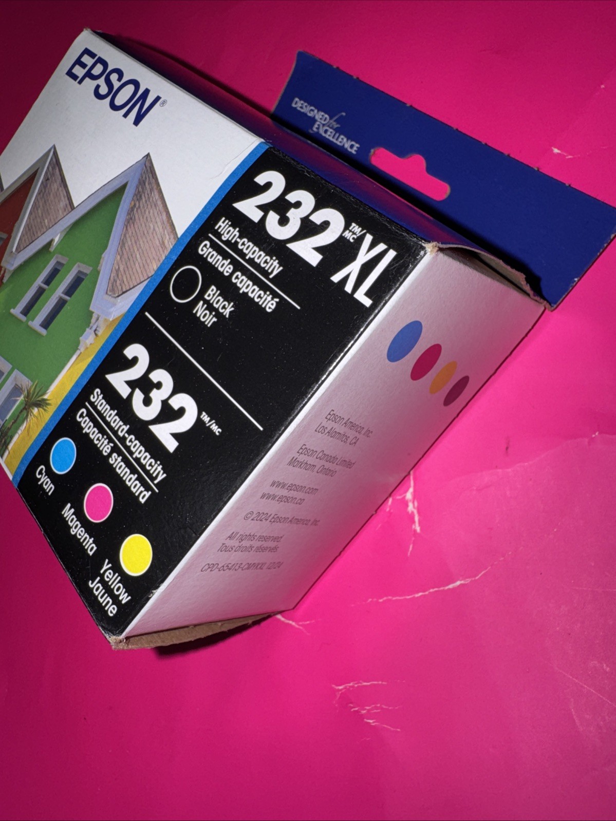 Epson 232XL Black & 232 Color Ink Cartridges T232XL-BCS Exp 2029 OEM 0694
