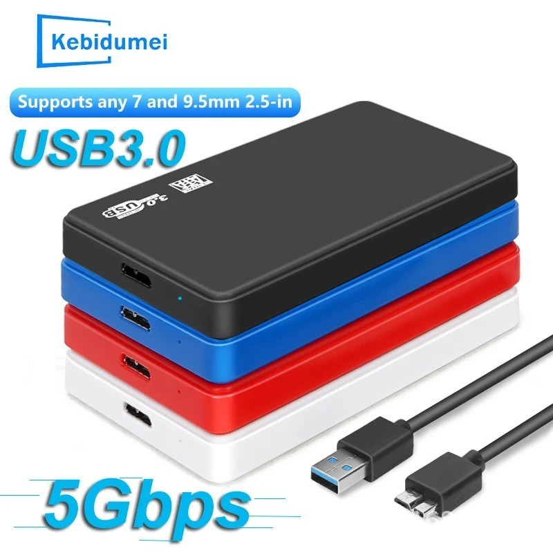 2.5″ SATA USB 3.0 Hard Drive Disk Enclosure External Laptop Case For HDD SSD