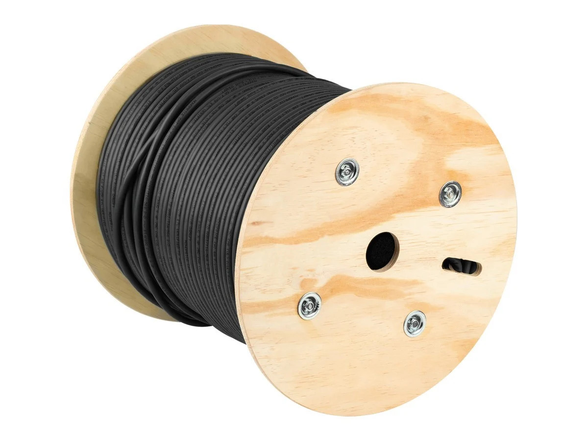 Cat6A Ethernet Bulk Cable Network Solid FTP CMR Riser Rated 23AWG 1000ft Black