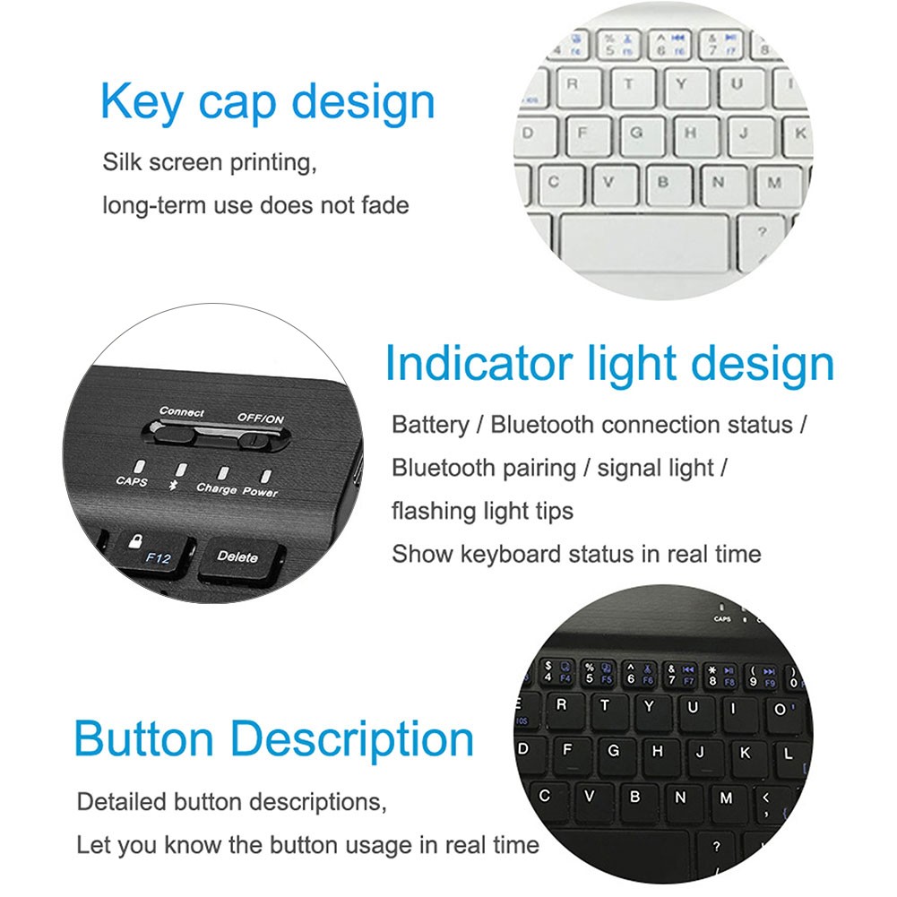 Universal Wireless Backlit Keyboard Keypad For Android Windows iOS Tablet PC