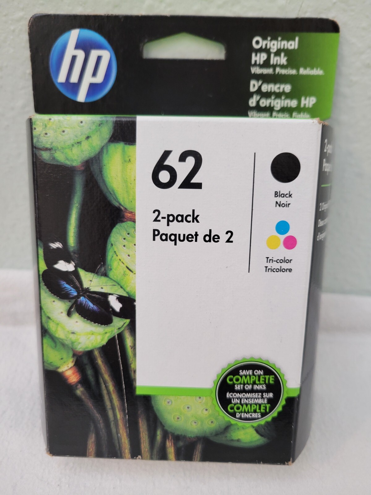 HP 62 Black & Tri-Color Ink Cartridges N9H64FN Combo Pack Exp. 07/2023 – NEW