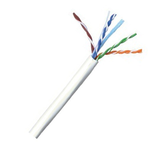 CAT6A Ethernet Cable 750MHz Plenum CMP 10G 23 AWG BARE COPPER Wire White 1000FT