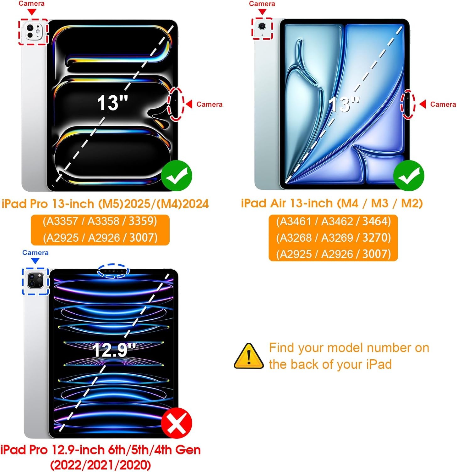 2-Pack Screen Protector for iPad Pro 13-inch (M4) 2024/ iPad Air 13-inch 2024