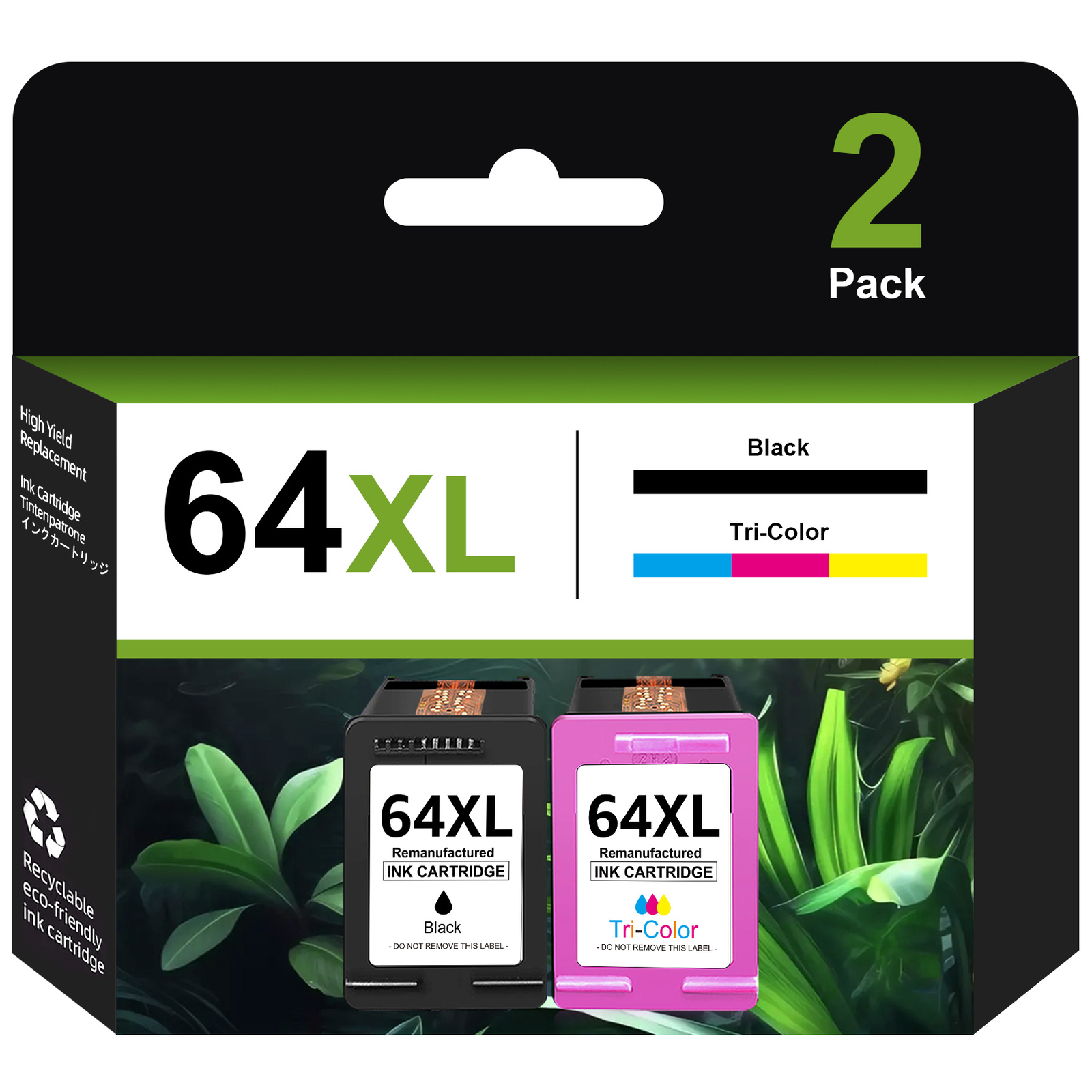 2PK 64 XL 64XL Black Color Ink Printer for HP Envy 7830 7155 7158 7855 7858 6200