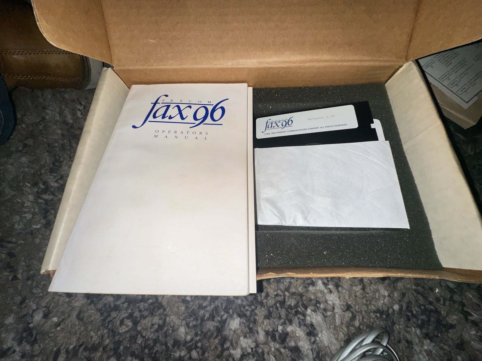 Vintage Frecom FAX96 PC Fax Modem ISA Card Complete Box DOS 5.25” Disk Manual