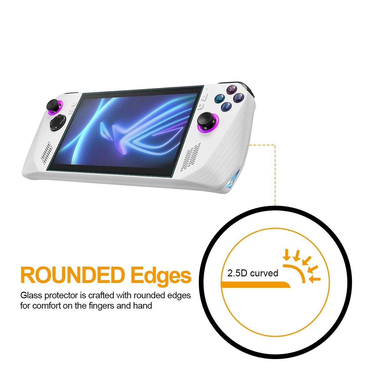 2X Supershieldz Tempered Glass Screen Protector for Asus Rog Ally 2023