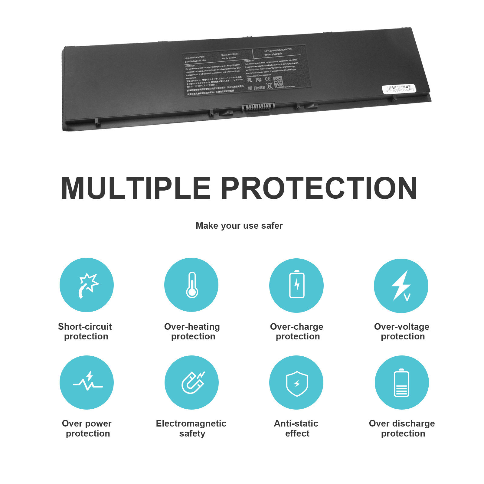 For Dell Latitude E7440 E7450 E7420 34GKR PFXCR 3RNFD V8XN3 5K1G Battery 7.4V