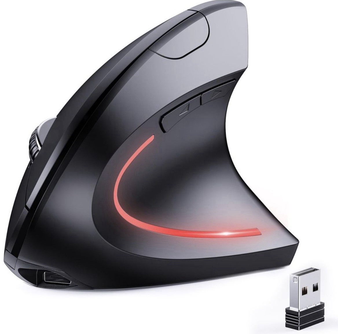 Bluetooth and 2.4G 2-in-1 Wireless Mouse, Ergonomic Vertical Design, 1000/120…