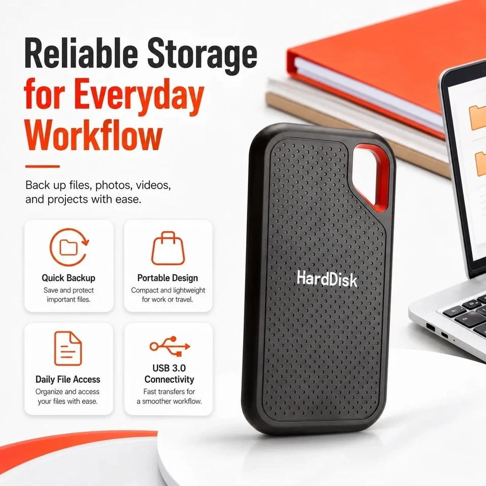 external hard drive 4tb High Speed Capacity Solid State Usb3.2 Laptop Mac And PC