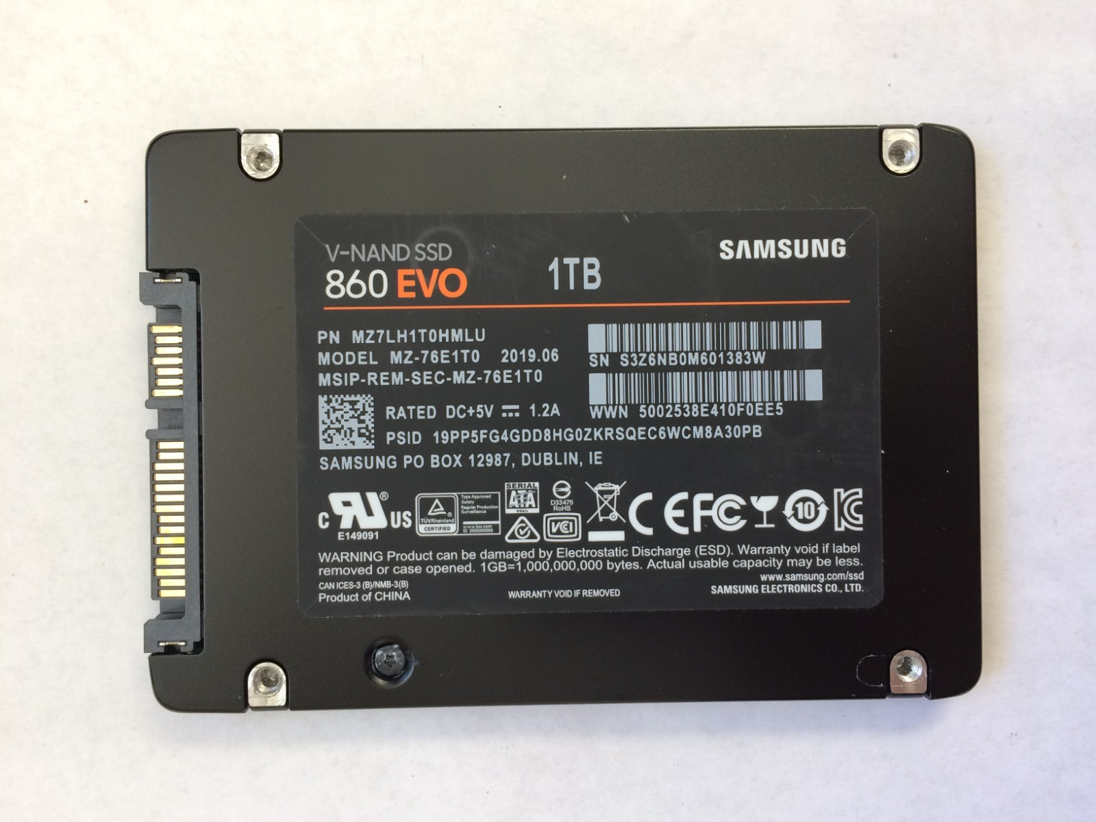 SAMSUNG SSD 7.68TB 4TB 3.84TB 2TB 1.92TB 2.5 6Gbps