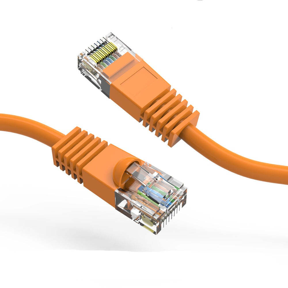 1.5Ft CAT5E UTP Ethernet Network Booted Cable Orange