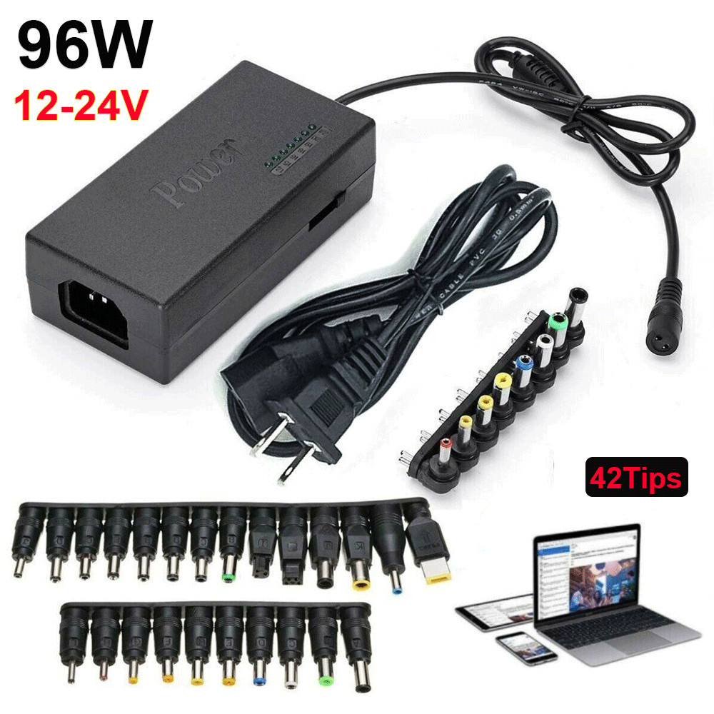 Universal Laptop Power Supply Charger AC To DC 12V/15V/16V/18V/19V/24V Adapter