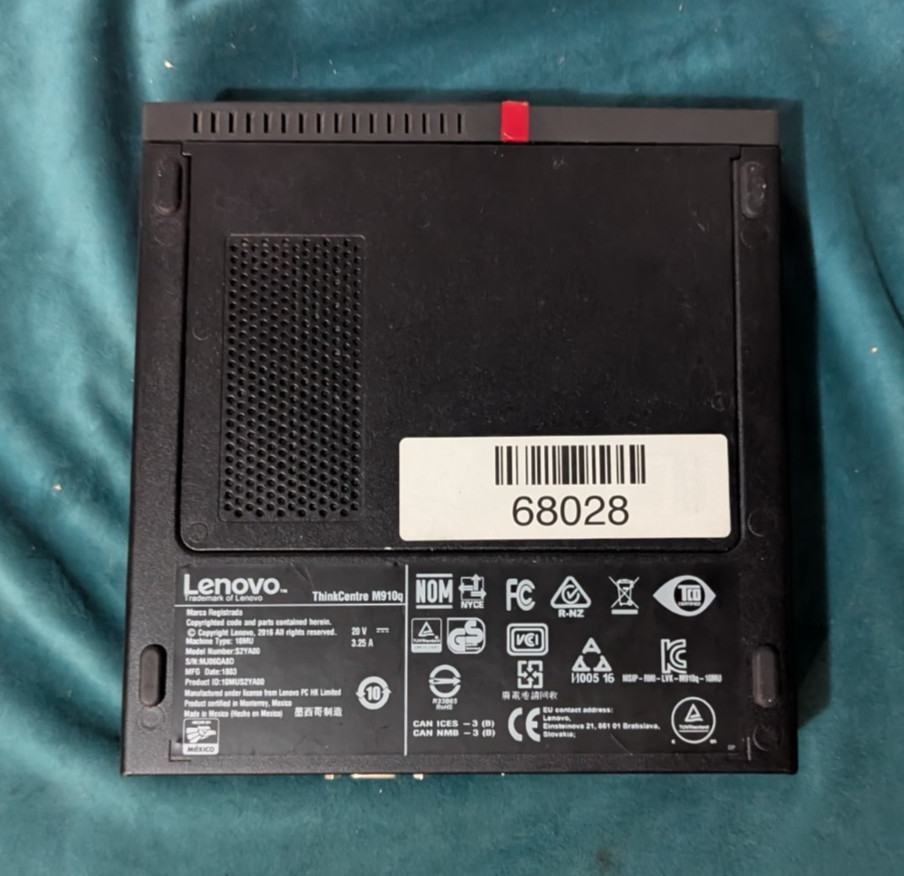 Lenovo ThinkCentre M910q Tiny i5-6500T 8GB 256SSD