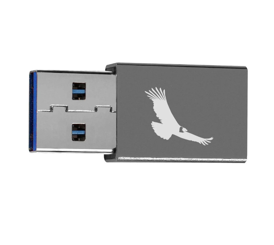 Kondor Blue Lot of 2 USB-C Female to USB-A Male 3.0 Adapter 5 Gb/s KB_USBCA_A