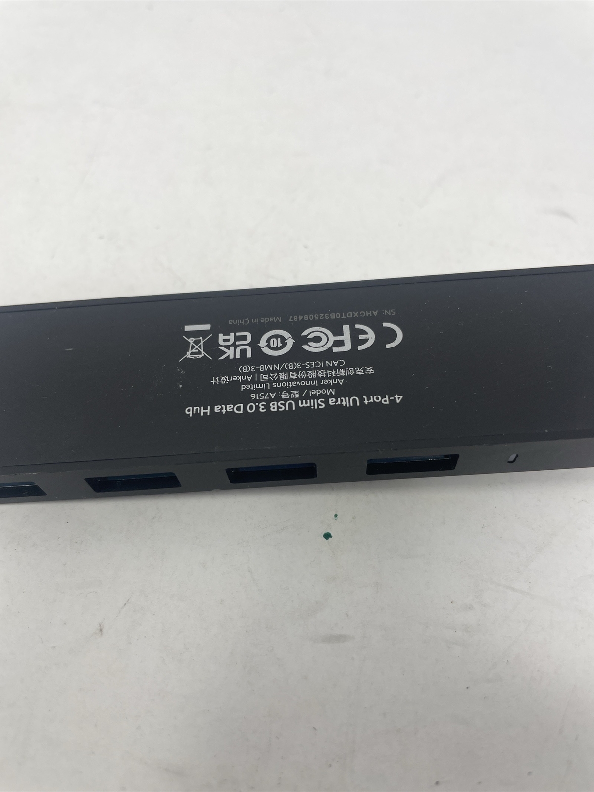 Anker 4-Port Ultra Slim USB 3.0 Data Hub Model A7516