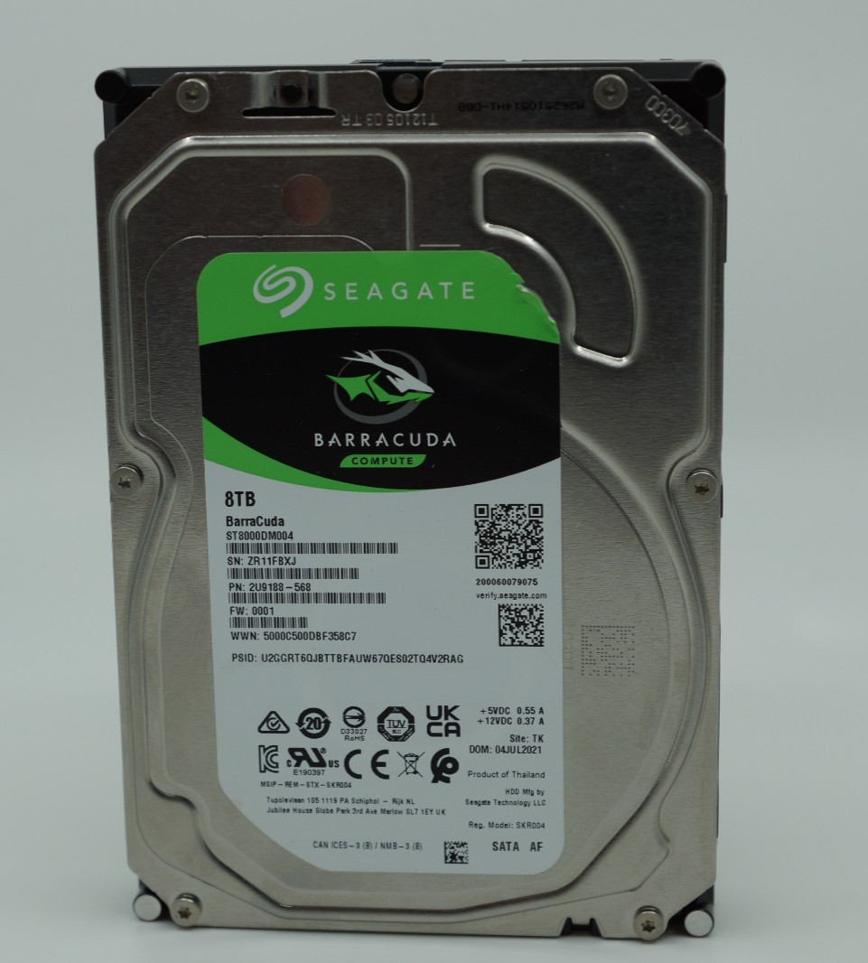 Seagate Barracuda 8 TB, Internal 3.5″ Desktop Hard Drive 5400rpm (ST8000DM004)