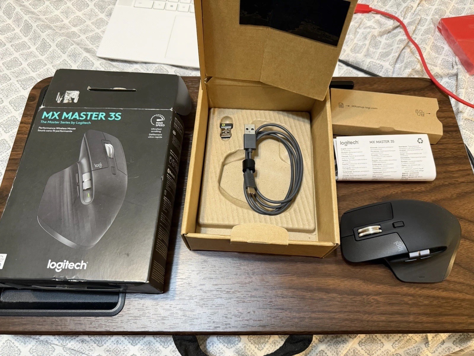 Logitech MX Master 3S Wireless USB/Bluetooth Open-Box Unused Excellent Condition