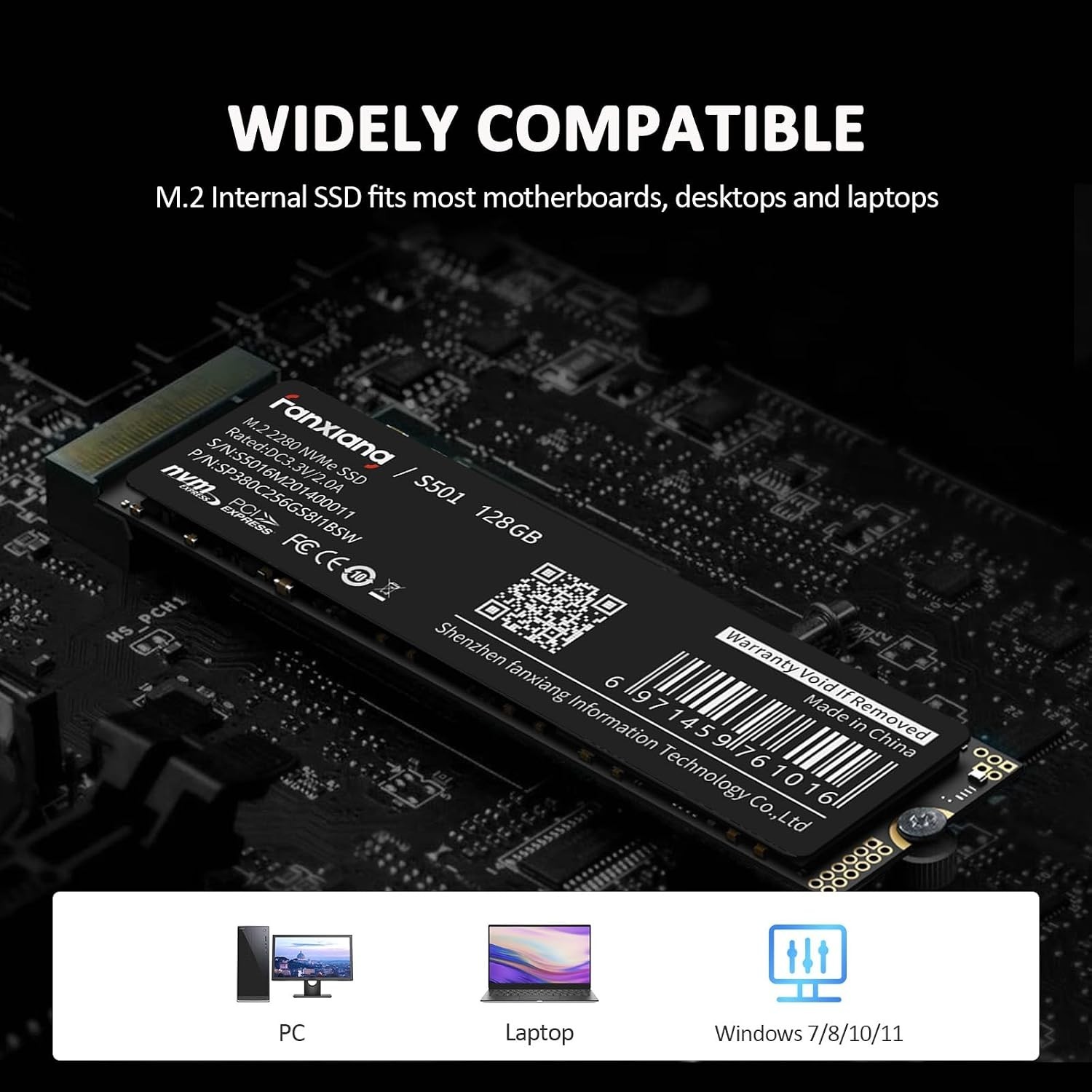 S501 128GB M.2 NVMe SSD with Hardware Encryption – Speeds up to 1,200 MB/s