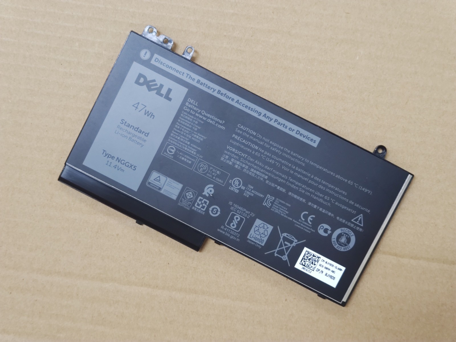 Genuine NGGX5 Battery For Dell Latitude E5270 E5470 E5570 Precision M3510 Series
