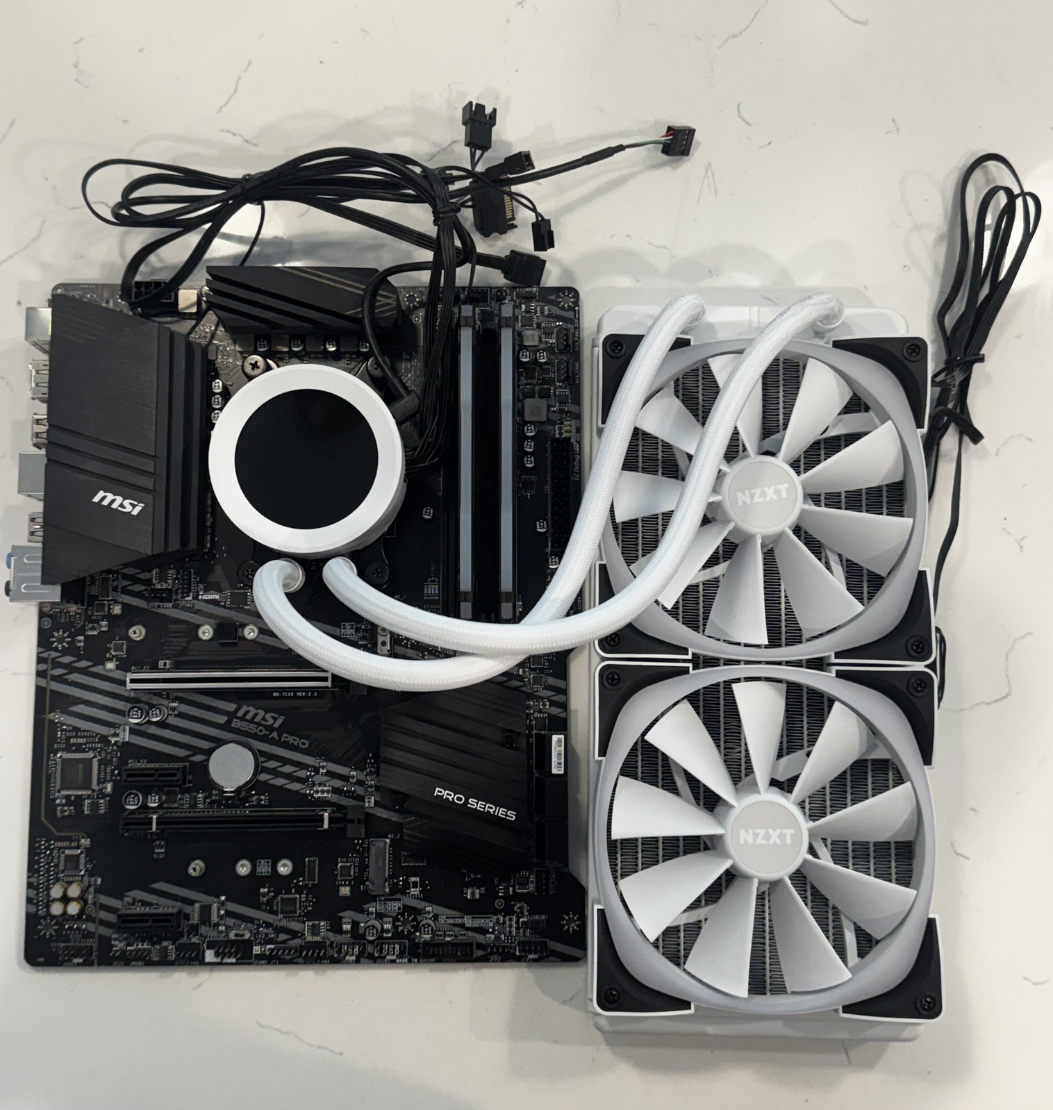 AMD Combo – Ryzen 7 5700X + MSI B550 Board + 32GB DDR4 RAM + NZXT Kraken 280 AIO