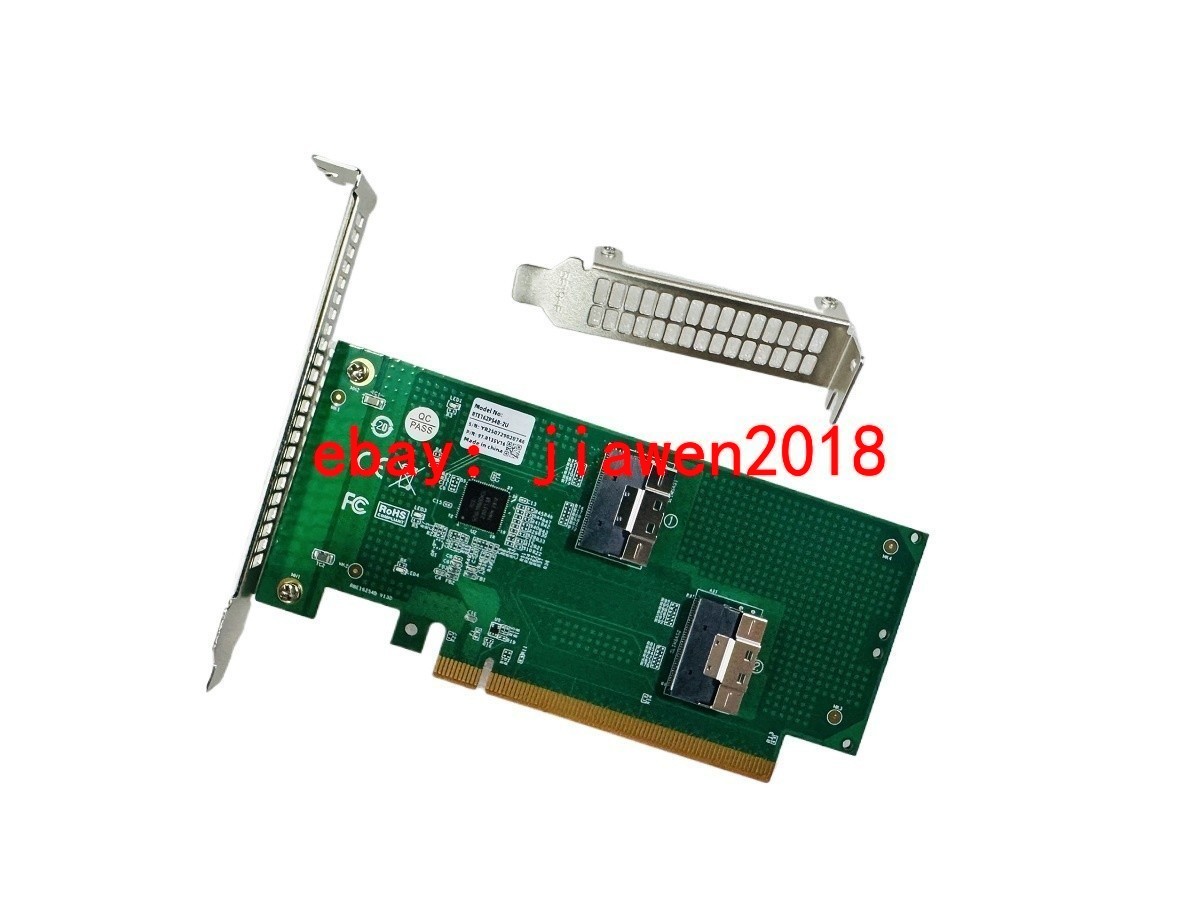 PCI Express x16 to SFF-8654 Adapter 2*PCI-E X8 + 2*Baseplate 2*70CM Cable
