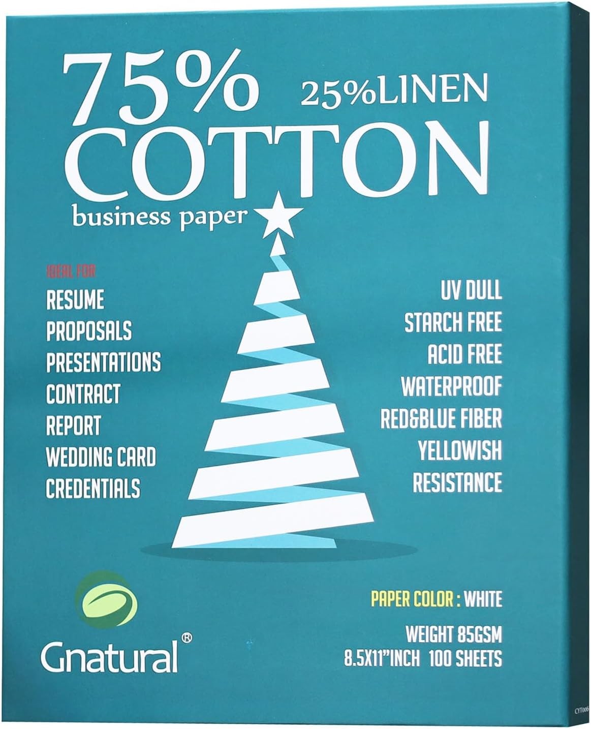 75% Cotton 25% Linen Paper, 85gsm Inkjet Printing Paper, 8.5″x11″ White Color…