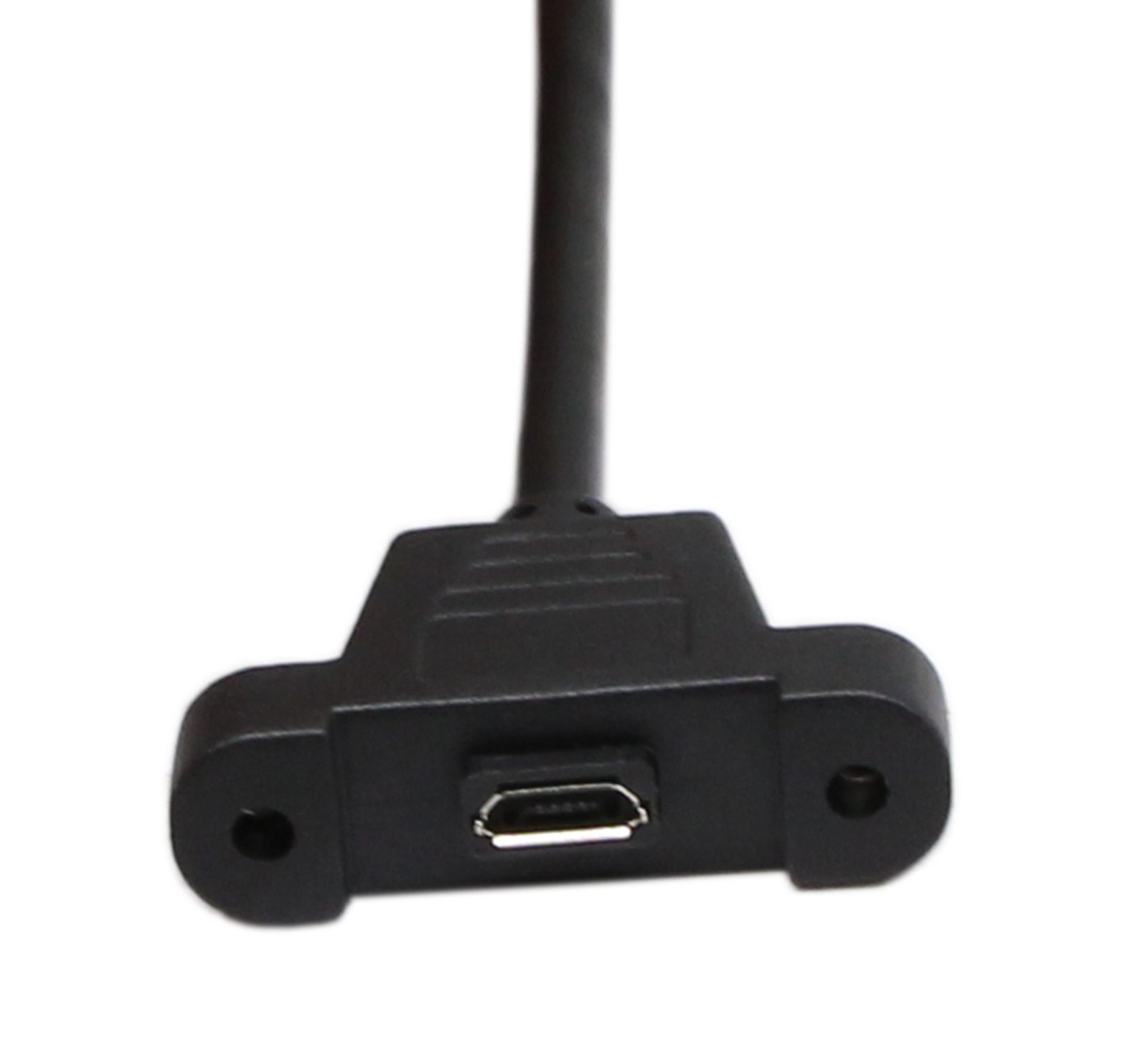 zdyCGTime 30cm Panel Mount Cable, Micro USB Male to Female, USB, black