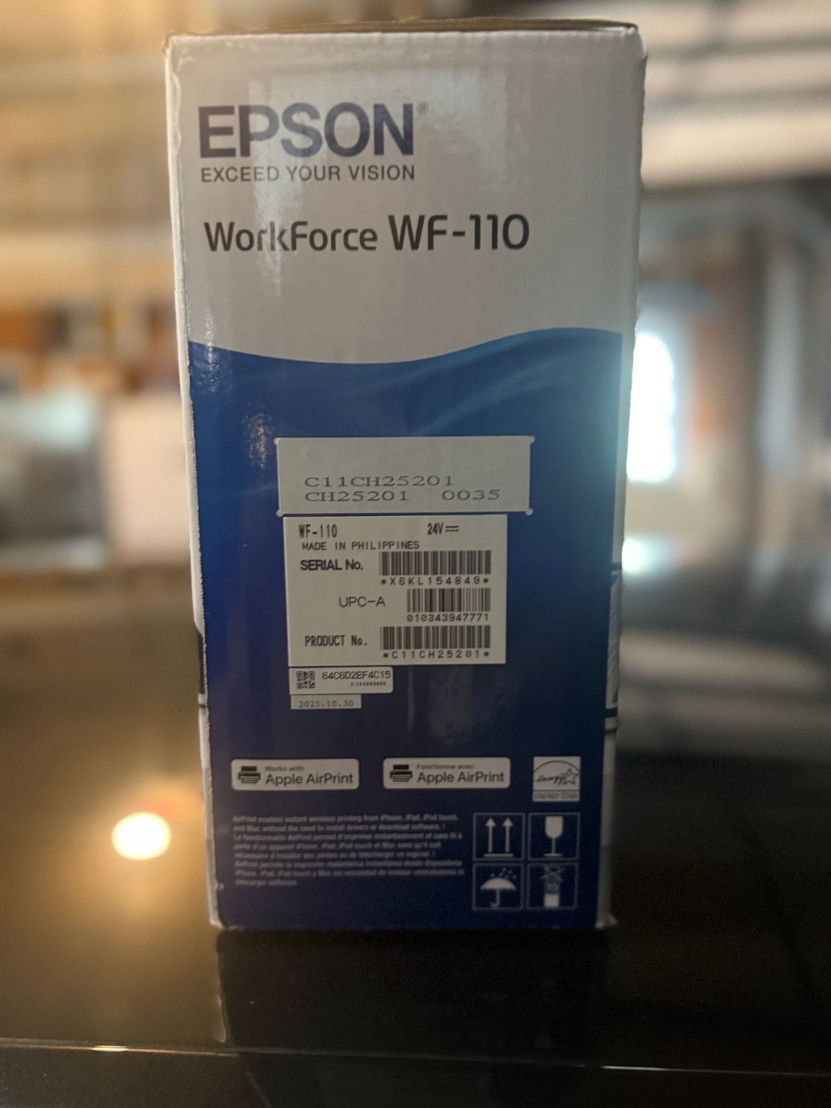 Epson WorkForce WF-110 Wireless Portable Inkjet Mobile Printer