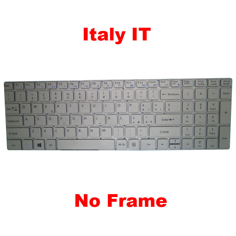 Laptop NO Backlit Keyboard For Teclast F15 Italy IT Without Frame Silver New