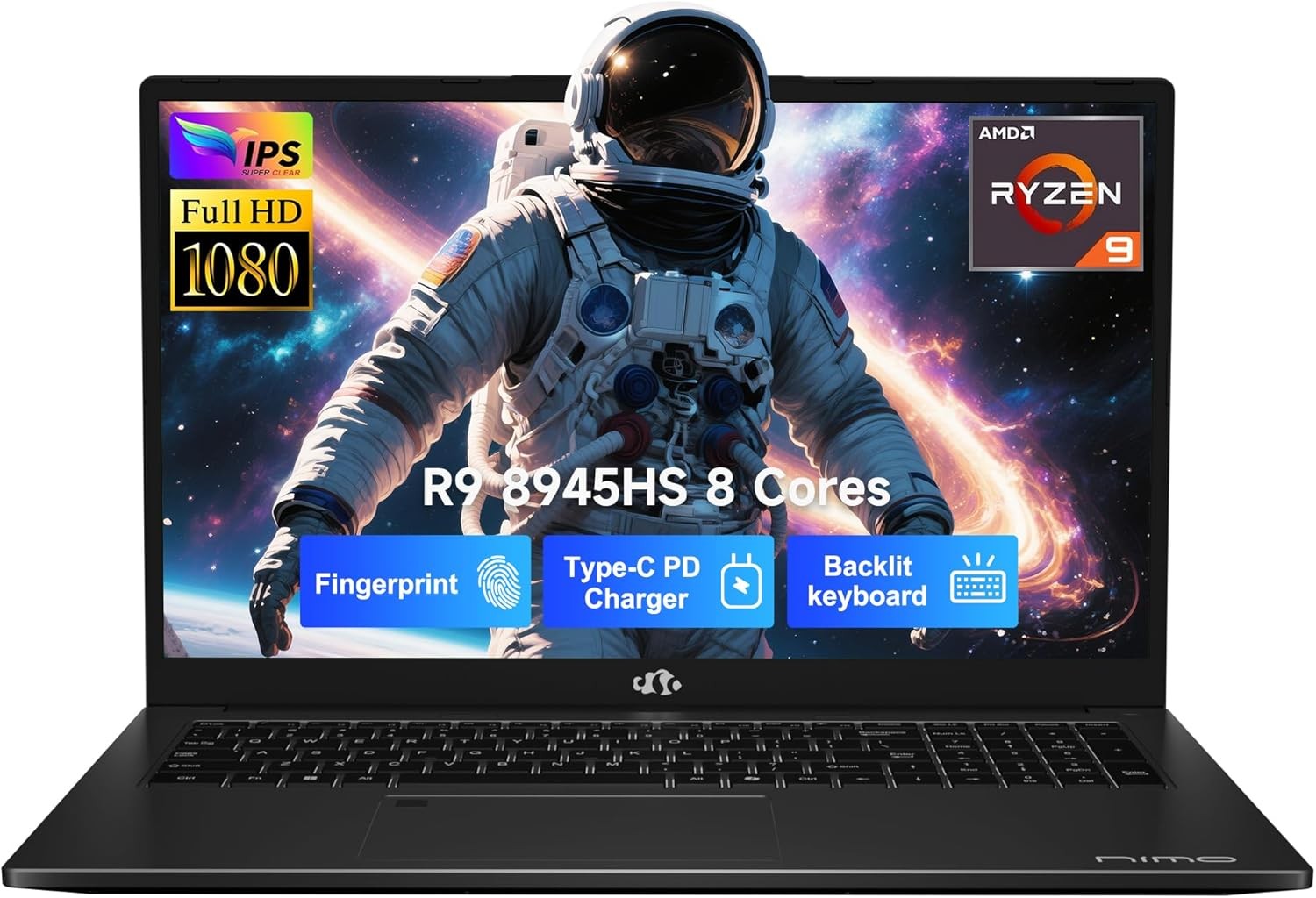 NIMO 17.3″ Gaming Student Laptop Ryzen 9 8945HS Radeon 780M 16GB RAM 1TB SSD